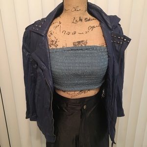 Blue Studded Jacket